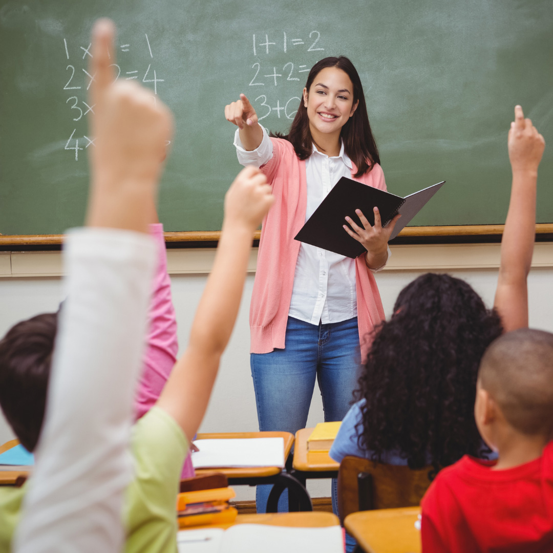 elementary school teacher in the classroom